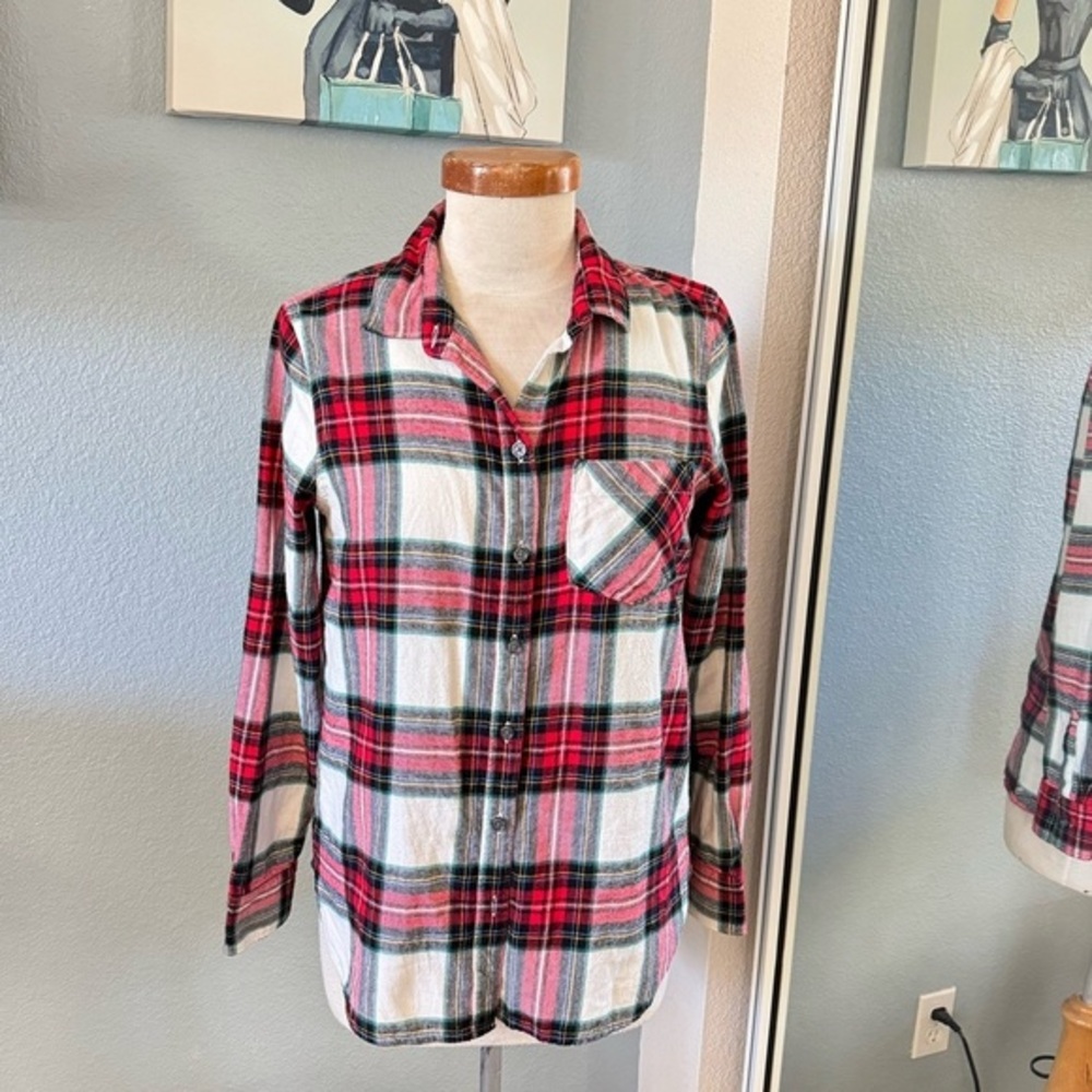 Red stripe flannel